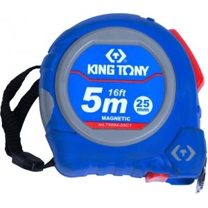 Рулетка измерительная 5 м, магнитный крюк, KING TONY, 79094-05C1