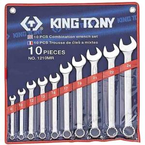 Набор комбинированных ключей, 8-24 мм, 10 предметов, KING TONY, 1210MR