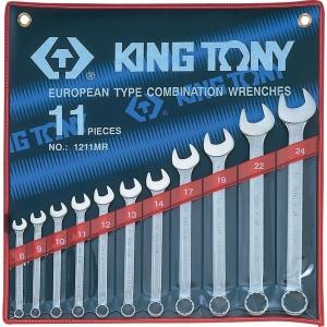 Набор комбинированных ключей, 8-24 мм, 11 предметов, KING TONY, 1211MR