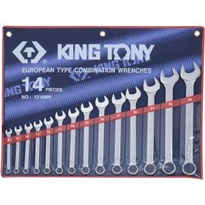 Набор комбинированных ключей, 8-24 мм, 14 предметов, KING TONY, 1215MR