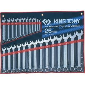 Набор комбинированных ключей, 6-32 мм, 26 предметов, KING TONY, 1226MR