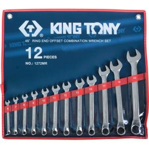 Набор комбинированных ключей, 6-22 мм, 12 предметов, KING TONY, 1272MR