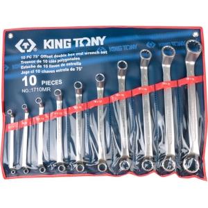 Набор накидных ключей, 6-32 мм, 10 предметов, KING TONY, 1710MR