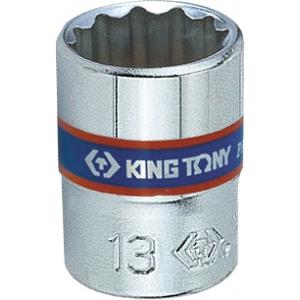 Головка торцевая стандартная двенадцатигранная 1/4", 6 мм, KING TONY, 233006M