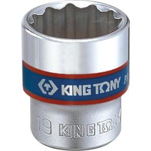 Головка торцевая стандартная двенадцатигранная 3/8", 15 мм, KING TONY, 333015M