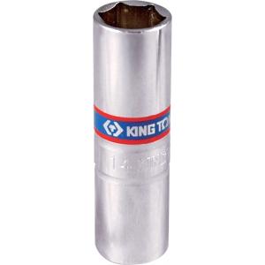 Головка свечная шестигранная 3/8", 14 мм, пружинный фиксатор, KING TONY, 36A514