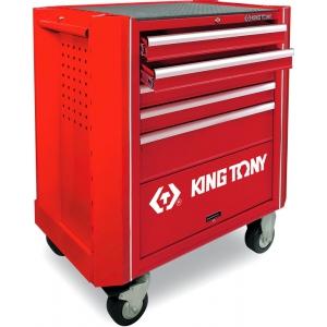 Набор инструментов в красной тележке, 161 предмет, KING TONY, 932A-005MR