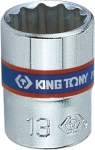 Головка торцевая стандартная двенадцатигранная 1/4", 4 мм, KING TONY, 233004M