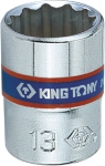 Головка торцевая стандартная двенадцатигранная 1/4", 12 мм, KING TONY, 233012M