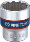 Головка торцевая стандартная двенадцатигранная 3/8", 19 мм, KING TONY, 333019M