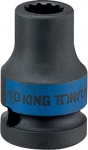 Головка торцевая ударная двенадцатигранная 1/2", 19 мм, KING TONY, 453019M