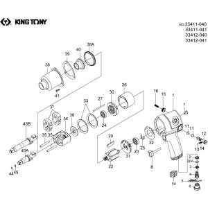 Ремкомплект для гайковёрта 33411-040 KING TONY 33411-A41