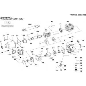 Ремкомплект для гайковерта 33832-180 KING TONY 33832-CTK