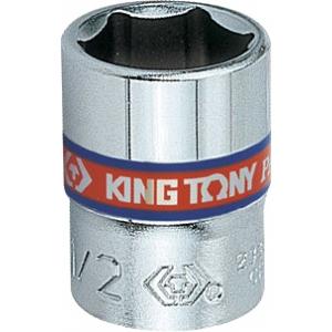 Головка торцевая стандартная шестигранная 1/4", 1/4", дюймовая, KING TONY, 233508S