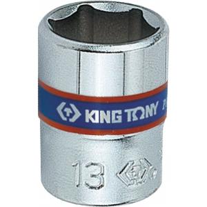 Головка торцевая стандартная шестигранная 1/4", 13 мм, KING TONY, 233513M