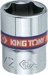 Головка торцевая стандартная шестигранная 1/4", 1/4", дюймовая, KING TONY, 233508S