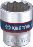 Головка торцевая стандартная двенадцатигранная 3/8", 13 мм, KING TONY, 333013M