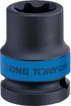 Головка торцевая ударная TORX Е-стандарт 1/2", E18, L = 38 мм, KING TONY, 457518M